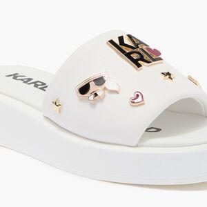 Karl Lagerfeld Ozella Platform Slide Sandals with Charms
